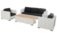 Hartman Malediven Loungeset 4-delig - Wicker - Zwart