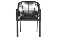 Hartman Patricia Dining Tuinstoel - Wicker - Zwart - 59x67x84cm