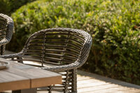 Hartman Patricia Dining Tuinstoel - Wicker - Zwart - 59x67x84cm