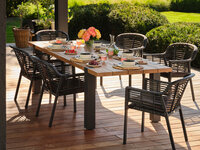 Hartman Patricia Dining Tuinstoel - Wicker - Zwart - 59x67x84cm