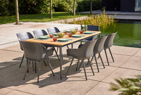 Hartman Silencio Aluminium Dining Tuintafel - Teak - 220x100x74cm