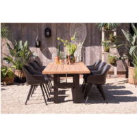 Hartman Sophie Yasmani Diningtafel - Hout - Zwart  - 180x95x76cm