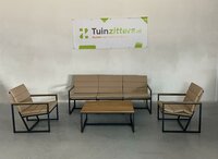 Hartman Lovina 4-delige loungeset Zwart