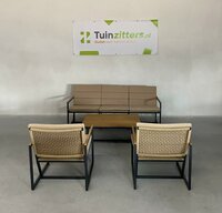 Hartman Lovina 4-delige loungeset Zwart