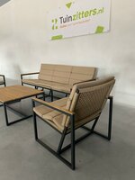 Hartman Lovina 4-delige loungeset Zwart