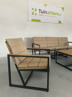 Hartman Lovina 4-delige loungeset Zwart