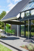 Hartman Shadowflex Zweef Parasol &Oslash;350 Royal Grey incl. kruisvoet excl. vulvoet 