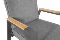 SenS-Line Milano verstelbare tuinstoel - Verstelbare tuinstoel -Teaklook-Grijs