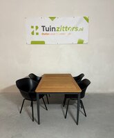 Hartman Amalia/Silencio 5-delige diningset zwart