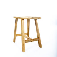 Teak Houten Bank Thea - 50x30x50 cm