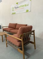 Hartman Ubud 4-delige loungeset Rood 