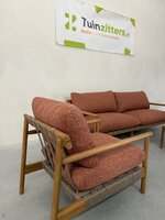 Hartman Ubud 4-delige loungeset Rood 