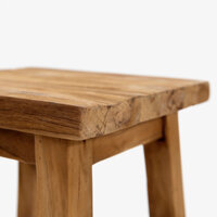 Teak Houten Mini Bank Carola &ndash; 30 x 30 x H 45 cm