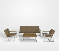 Hartman Lovina 4-delige loungeset Wit