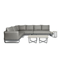 Barths Fellow 6-delige Loungeset incl. tafels - Antraciet 