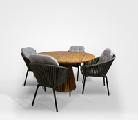 Hartman Arezzo/Lestari &Oslash;130cm 5-delige dining tuinset