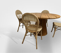 Timbra Parijs/Lestari &Oslash;130cm 5-delige dining tuinset 