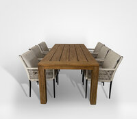 Sens-Line Bari/Bellusco 220 cm 7-delige dining tuinset