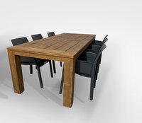 Hartman Evelyn Xerix / Bellusco 240 cm &ndash; 7-delige dining tuinset