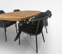 Hartman Hera / Bentuk 200 cm &ndash; 5-delige dining tuinset