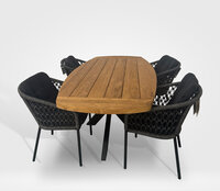 Hartman Hera / Bentuk 200 cm &ndash; 5-delige dining tuinset