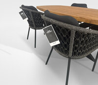 Hartman Hera / Bentuk 200 cm &ndash; 5-delige dining tuinset