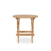 Inklapbare Bijzettafel &ndash; Teak &ndash; &Oslash;50 cm 50 H