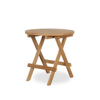 Inklapbare Bijzettafel &ndash; Teak &ndash; &Oslash;50 cm 50 H