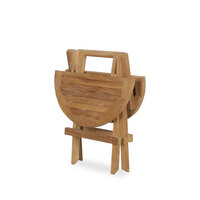 Inklapbare Bijzettafel &ndash; Teak &ndash; &Oslash;50 cm 50 H