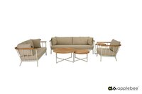 Apple Bee Condor 6-delige loungeset 217 cm - Oyster - (incl. Bee Wett cushion Cotton Flower)
