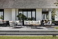 Apple Bee Condor lounge tuinbank 217 cm - Black - (incl. Bee Wett cushion Natural Oak)