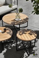 Apple Bee Condor 7-delige loungeset - Black - incl. Bee Wett cushion natural Oak)