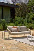 Apple Bee Pine Key lounge tuinbank 200cm - Oyster - (Incl. Bee Wett kussens Cotton Flower)