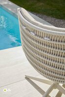 Apple Bee Camp Bay dining tuinstoel - Oyster - (incl. Bee Wett cushion Cotton Flower)