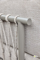 Apple Bee Maui loungemodule rechterarm - taupe - rope midgrey (incl. Bee Wett cushion Smoked Grey)