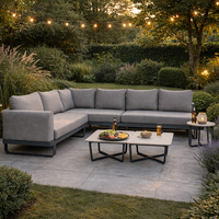 BEST Fellow 6-delige Loungeset incl. tafels - Antraciet 