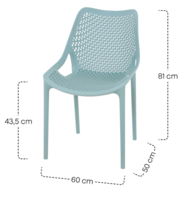 Siena Garden District dining tuinstoel - light green