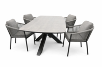 Siena Garden Merano/Donna 5-delige dining tuinset