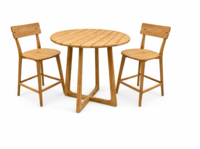 Reteak Marlou barset &Oslash;80 cm  3-delig