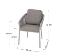 Siena Garden Merano/Silva 160 cm 5-delige dining tuinset 