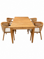 Reteak Tom/Bandung 160cm 5-delige dining tuinset