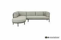 Apple Bee Maui 2-Delige Loungeset Chaise Lounge Rechts &ndash; Taupe &ndash; Rope Mid Grey
