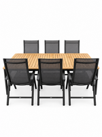 Siena Garden Tauro/Silencio 220 cm 7-delige dining tuinset