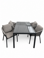 Siena Garden Merano/Palermo 160 cm 5-delige dining tuinset 