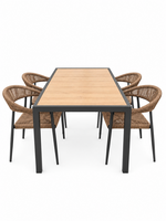 Solterra Ibiza/Pronto 147 cm 5-delige dining tuinset