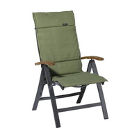 Madison tuinkussen hoge rug Fiber 125x50 cm - Groen