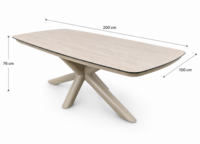 Sens-Line Valencia dining tuintafel 220x100cm - sand