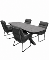 Sens-Line Irene/Bradford 220cm 5-delige dining tuinset 