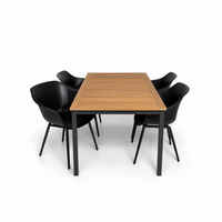 Hartman Amalia/Silencio 5-delige diningset zwart