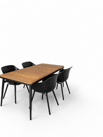 Hartman Amalia/Silencio 5-delige diningset zwart